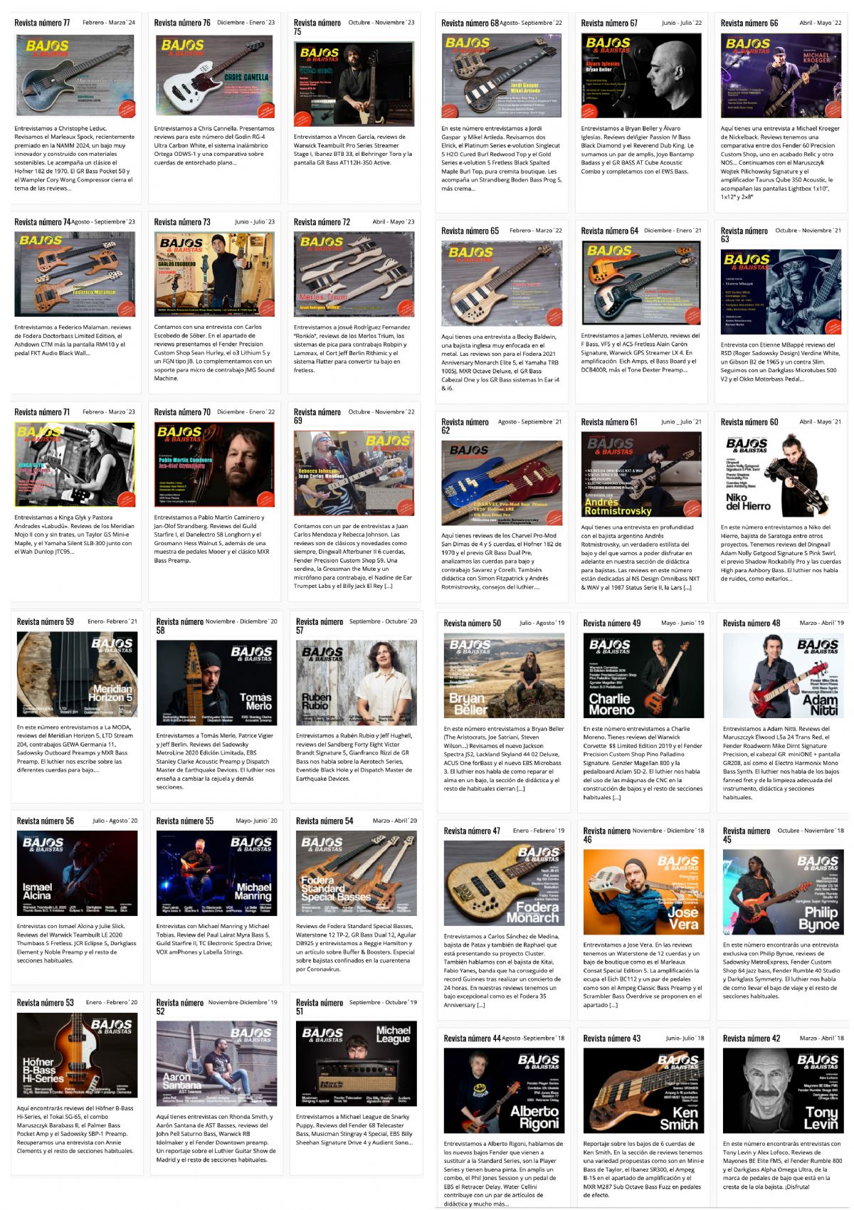 Bajos y Bajistas Magazine