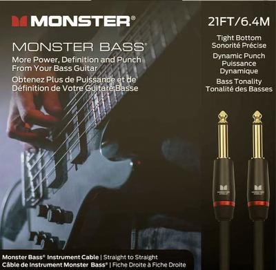 Monster Prolink Bass 1/4-Straight to 1/4 Straight 21 feet (6.4m)