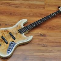 Bacchus Universe Series Jazz Bass Burl Top Blondeburst Active