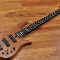 Fodera Monarch Std Special Doctorbass Edition Ebony Board 5 string 17.5mm spacing-Oak Neck-Figured Redwood top