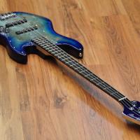 Bacchus Universe Series Jazz Bass Burl Top Blueburst Active