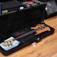 Fodera Monarch Std Special Doctorbass Edition Ebony Board 4 string-Oak Neck-Figured Redwood top