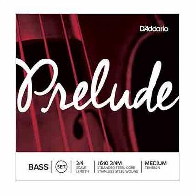 D Addario Prelude Bass J610 3/4 Medium Set