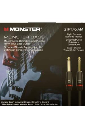 Monster Prolink Bass 1/4-Straight to 1/4 Straight 21 feet (6.4m) Monster Prolink Bass 1/4-Straight to 1/4 Straight 21 feet (6.4m)