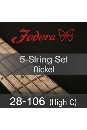 Fodera Strings 5 Nickel 28-106 (Juego 5 con Do Agudo)