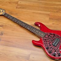 Music Man Stingray 5 Trans Red Left handed (usado)