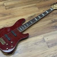 Fender American Deluxe Jazz Bass V QMT Trans Red